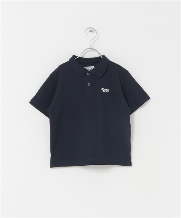 【親子裝】【別注】PENNEYS / THE FOX刺繡鹿子織POLO衫(KIDS)(藏青色-120(115-125)-NAVY)