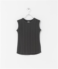 無袖羅紋上衣(KIDS)(炭灰色-120(115-125)-CHARCOAL GRAY)