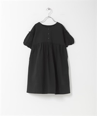 2WAY泡泡紗洋裝(KIDS)(黑色-120(115-125)-BLACK)