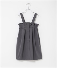 防潑水工裝吊帶裙(KIDS)(炭灰色-120(115-125)-CHARCOAL GRAY)