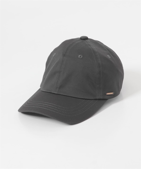 金屬標牌斜紋棒球帽(炭灰色-one-CHARCOAL GRAY)