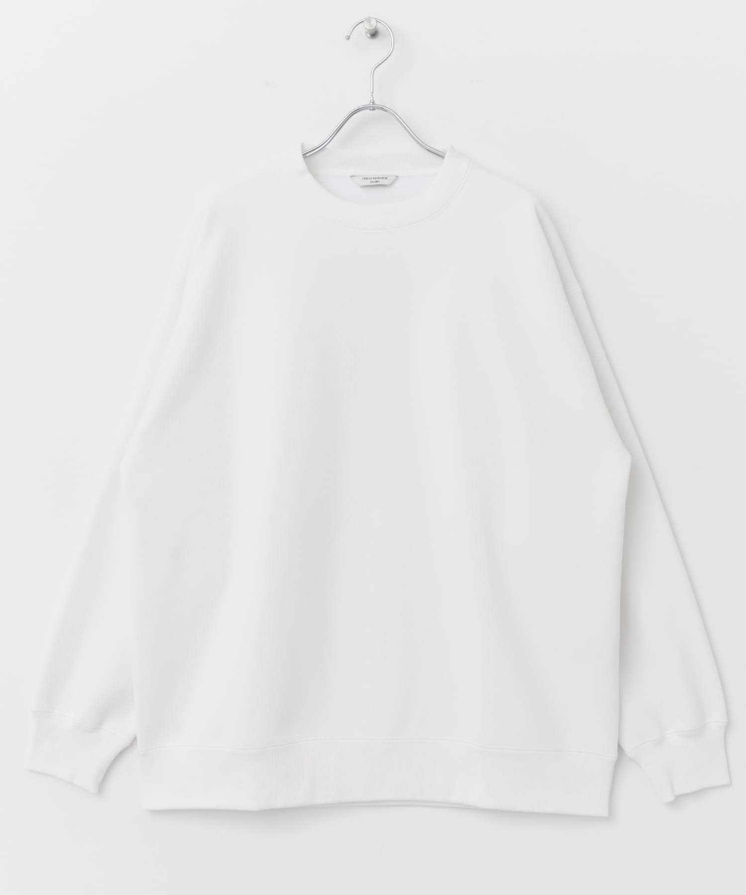 華夫格刷毛圓領套衫(白色-L-WHITE)