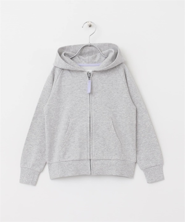 棉質拉鍊連帽外套(KIDS)(淺灰色-105-GRAY)