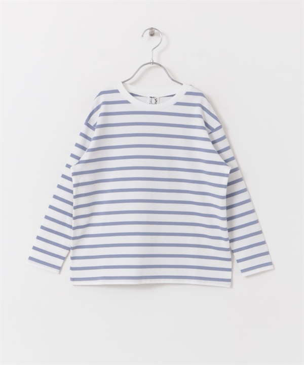 【親子裝】橫紋寬版套衫(KIDS)(藍色-105-BLUE)