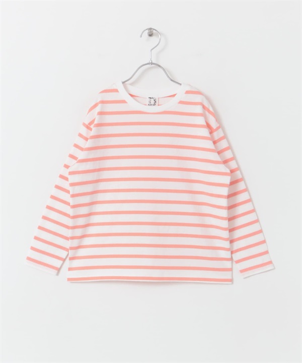 【親子裝】橫紋寬版套衫(KIDS)(粉紅色-105-PINK)
