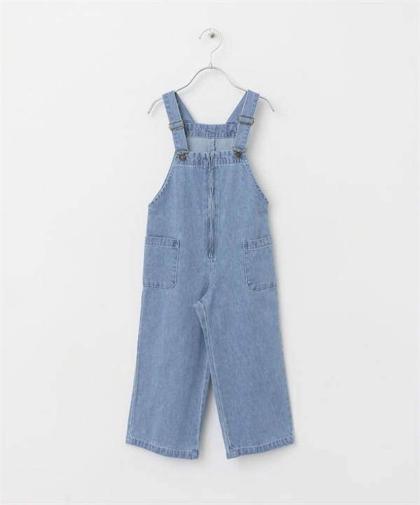 【親子裝】拉鍊牛仔吊帶褲(KIDS)(靛青色-120-INDIGO BLUE)