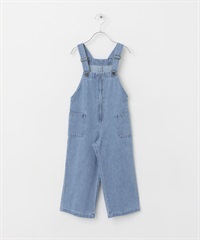 【親子裝】拉鍊牛仔吊帶褲(KIDS)(靛青色-120-INDIGO BLUE)