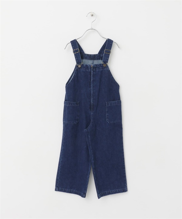 【親子裝】拉鍊牛仔吊帶褲(KIDS)(牛仔原色-120-ONE WASH)