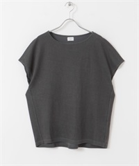 UV CUT棉麻起毛感套衫(炭灰色-M-CHARCOAL GRAY)