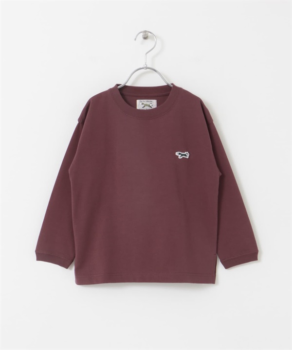 【別注】PENNEYS / THE FOX刺繡長袖T恤(KIDS)(深紅色-120-RED)