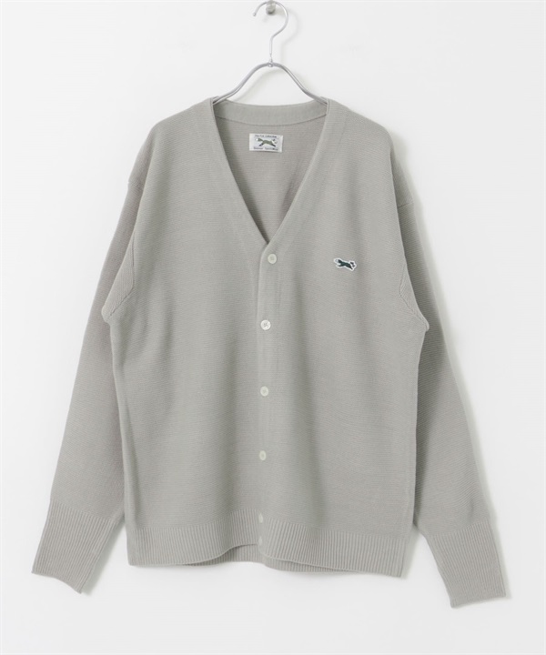 【別注】PENNEYS / THE FOX刺繡V領開襟衫(淺灰色-M-LIGHT GRAY)