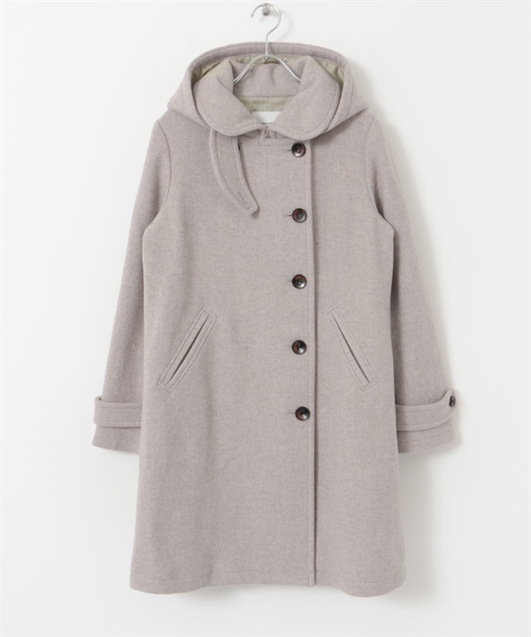 新月領2WAY長版大衣(灰膚色-S-其他膚色)