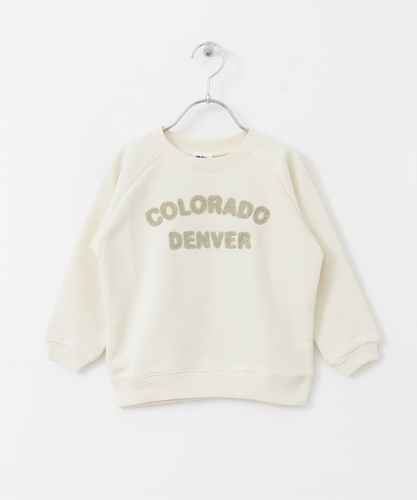 毛巾繡LOGO休閒上衣(KIDS)(象牙白-120-IVORY)