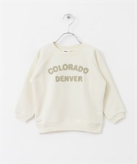 毛巾繡LOGO休閒上衣(KIDS)(象牙白-120-IVORY)