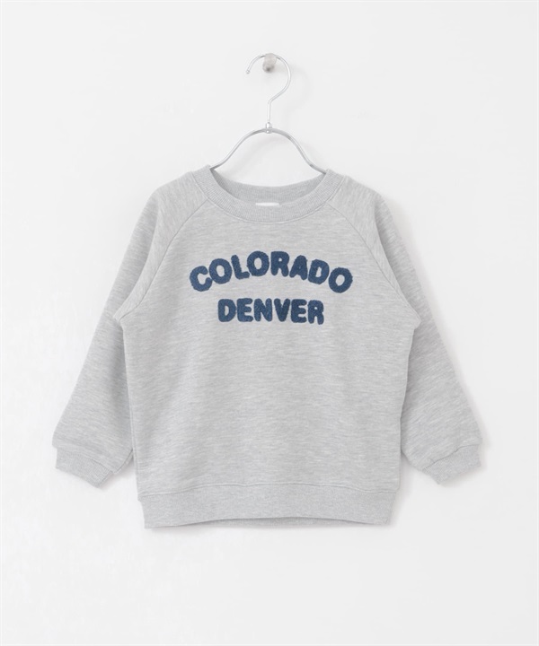 毛巾繡LOGO休閒上衣(KIDS)(淺灰色-120-其他灰色)