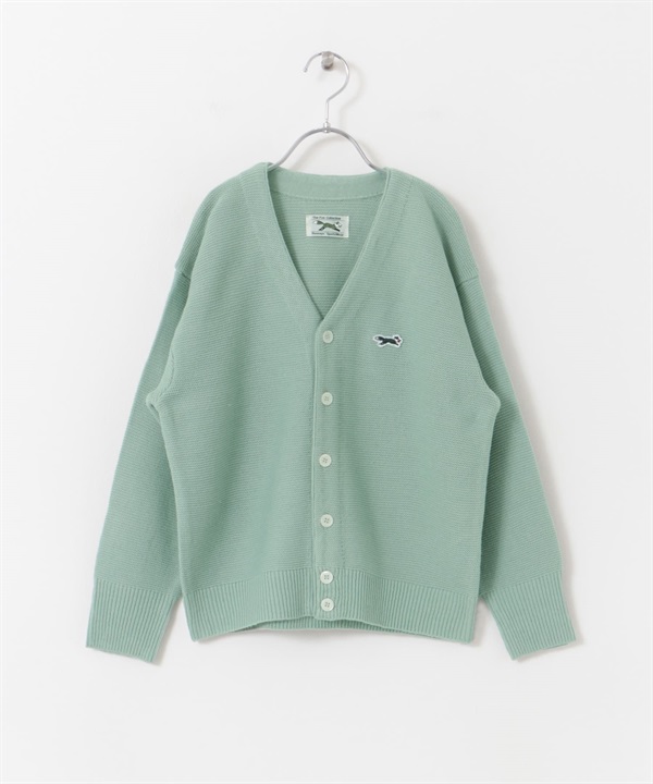 【親子裝】【別注】PENNEYS×DOORS THE FOX刺繡 V領開襟衫(KIDS)(薄荷綠-120-MINT)