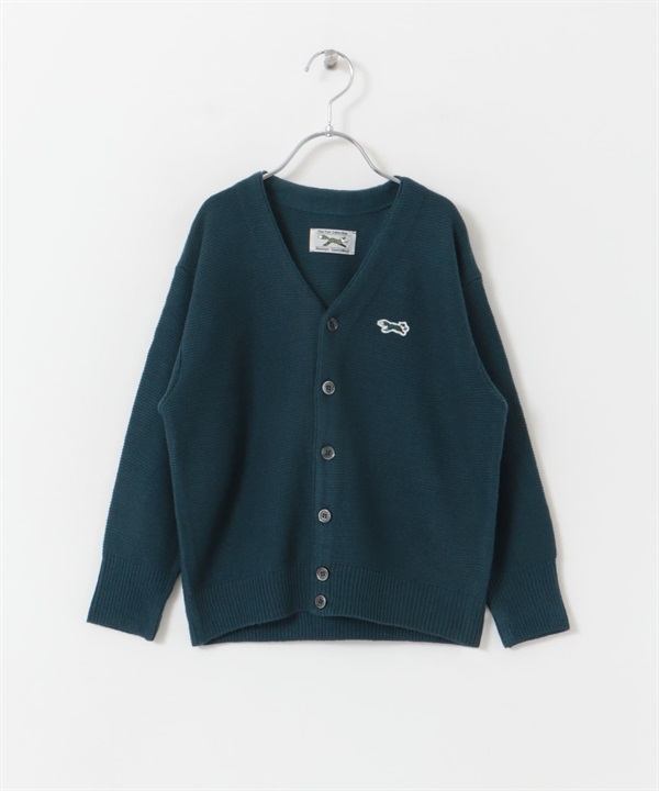 【親子裝】【別注】PENNEYS×DOORS THE FOX刺繡 V領開襟衫(KIDS)(藍綠色-120-其他藍色)