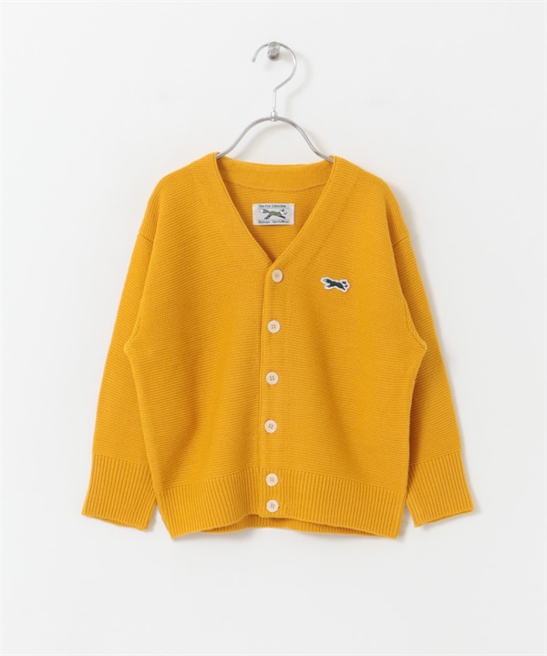 【親子裝】【別注】PENNEYS×DOORS THE FOX刺繡 V領開襟衫(KIDS)(芥末黃-120-MUSTARD)