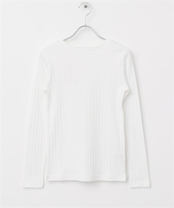 抽針長袖上衣(米色-M-OFF WHITE)