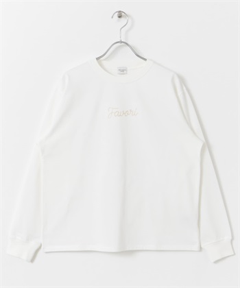 LOGO刺繡套衫(米色-M-OFF WHITE)