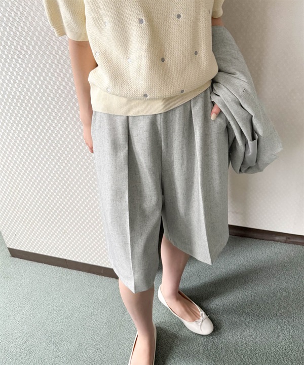 單褶五分褲