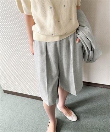 單褶五分褲