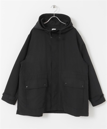 尼龍連帽登山外套(黑色-M-BLACK)
