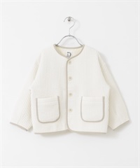 【親子裝】絎縫無領夾克(KIDS)(象牙白-120-IVORY)