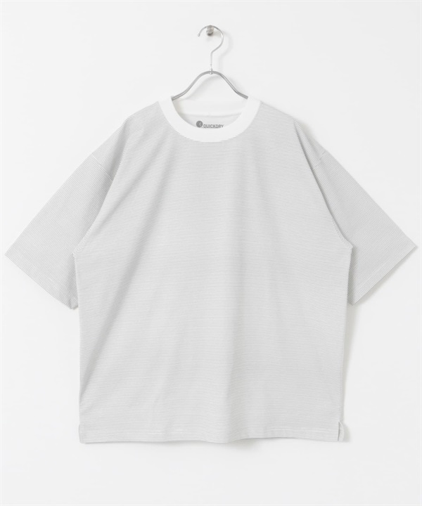Quick Dry 超快乾短袖T恤(白色條紋-M-其他白色)