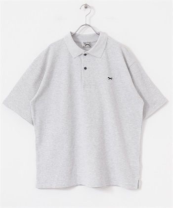 【別注】PENNEYS / THE FOX 刺繡鹿子織POLO衫(麻花灰-L-LIGHT GRAY)