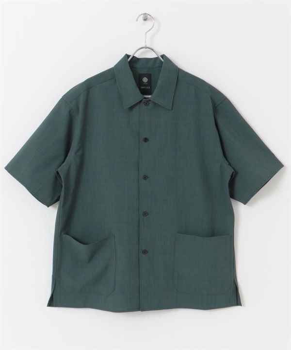 【快乾/抗皺】UR TECH 口袋機能襯衫(藍綠色-M-GREEN)