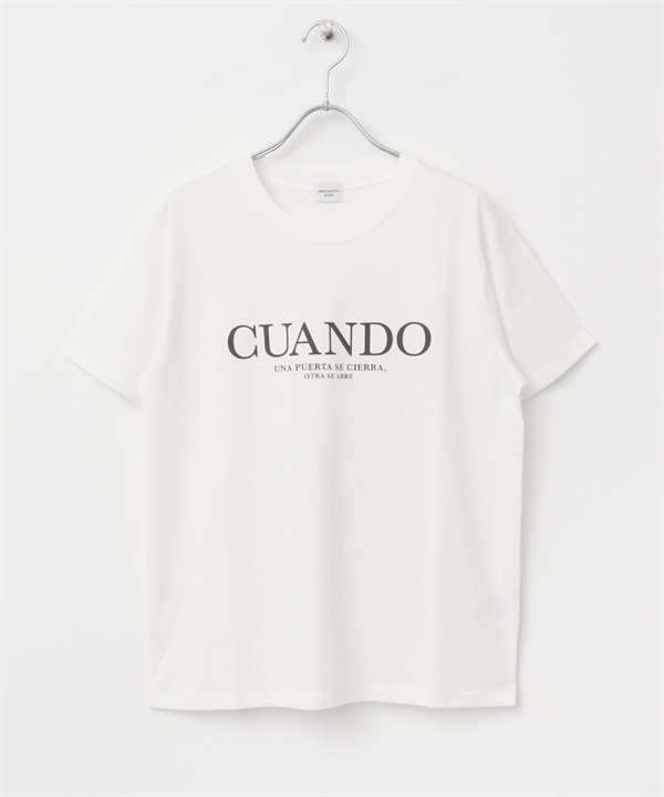 LOGO印花T恤(米色-M-OFF WHITE)