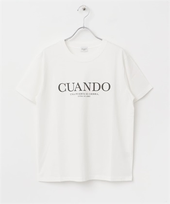 LOGO印花T恤(米色-M-OFF WHITE)