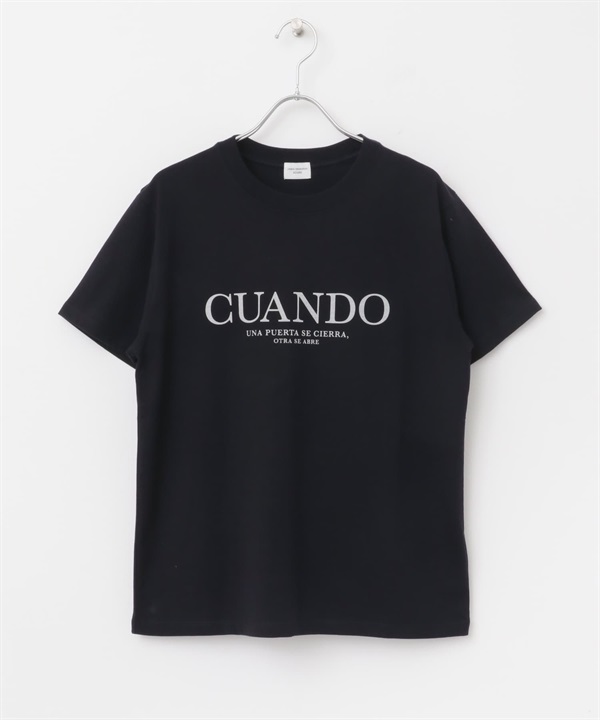 LOGO印花T恤(藏青色-M-NAVY)