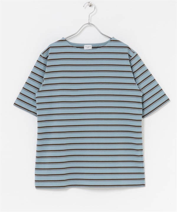 多彩橫紋T恤(薩克斯藍-M-其他藍色)