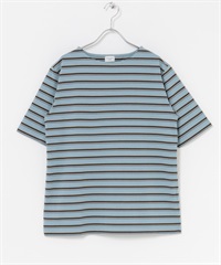 多彩橫紋T恤(薩克斯藍-M-其他藍色)
