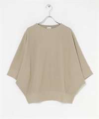 【新色追加】打褶羅紋寬版T恤(膚色-M-BEIGE)