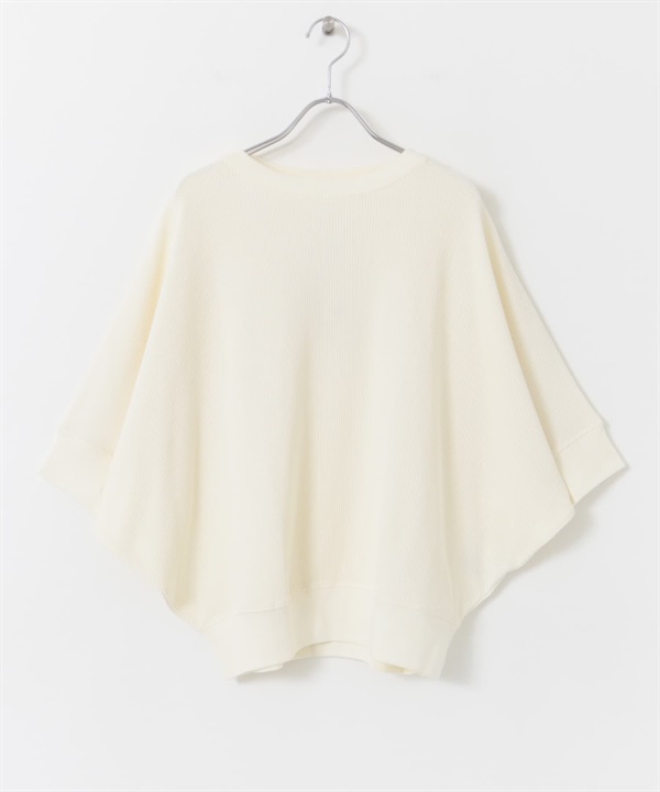 【新色追加】打褶羅紋寬版T恤(原色-M)