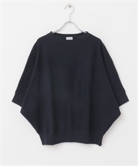 【新色追加】打褶羅紋寬版T恤(藏青色-M-NAVY)