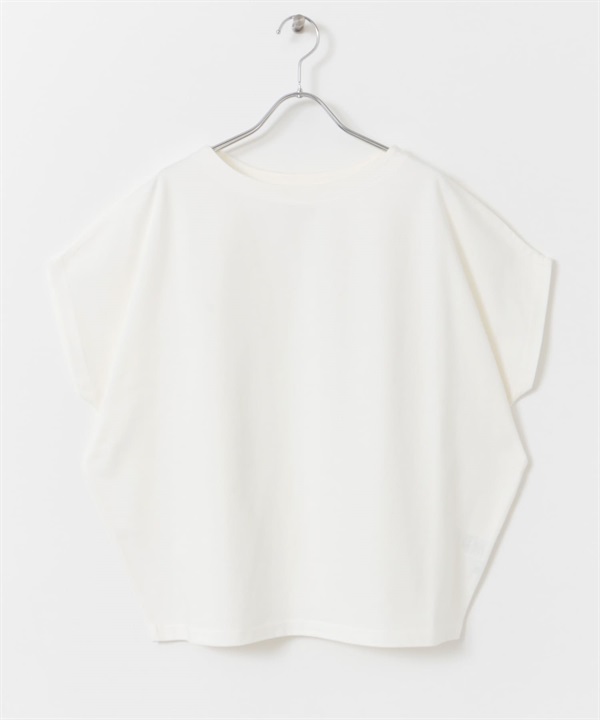 乾爽涼感棉質船型領套衫(米色-M-OFF WHITE)