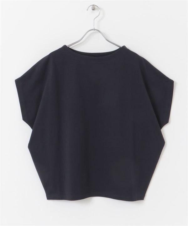 乾爽涼感棉質船型領套衫(藏青色-M-NAVY)