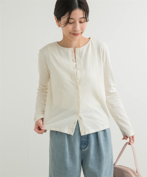 棉麻開襟衫