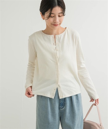 棉麻開襟衫