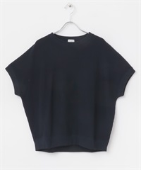 摺線羅紋法式袖T恤(藏青色-M-NAVY)