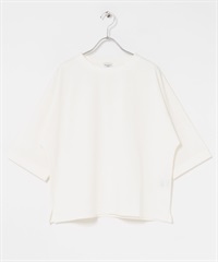 UR TECH 蝙蝠袖口反折T恤(米白色-M-OFF WHITE)