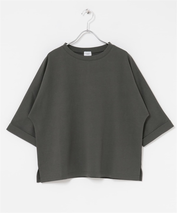 UR TECH 蝙蝠袖口反折T恤(炭灰色-M-CHARCOAL GRAY)