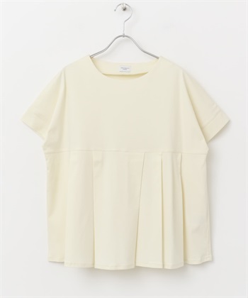 絲光棉腰部剪接設計套衫(米白色-M-OFF WHITE)