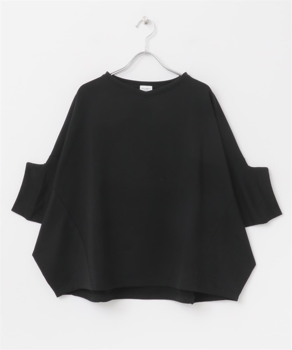 UR GREEN 棉質毛圈變形套衫(黑色-M-BLACK)