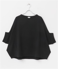 UR GREEN 棉質毛圈變形套衫(黑色-M-BLACK)