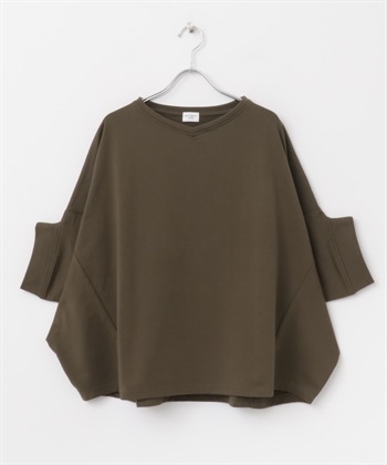 UR GREEN 棉質毛圈變形套衫(卡其棕色-M-KHAKI)